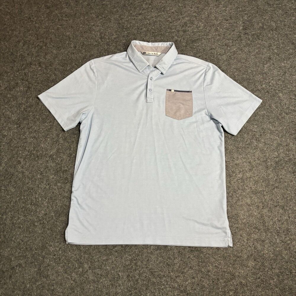 Travis Mathew Polo Shirt Mens Large Pima Cotton Pocket